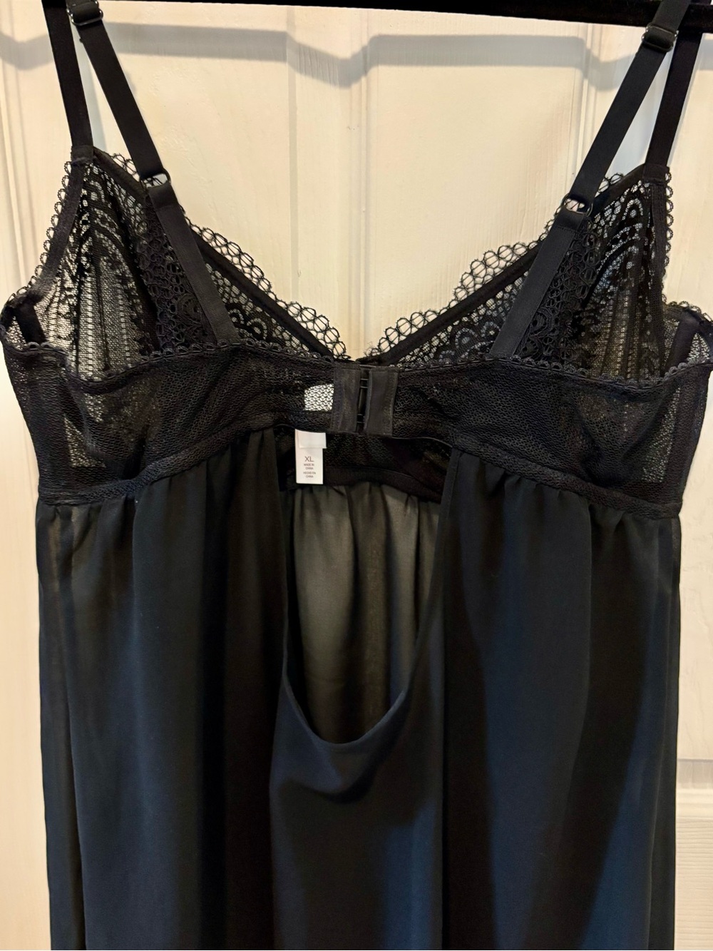 Black Underwire Sheer Babydoll Lingerie size XL - Picture 5 of 10